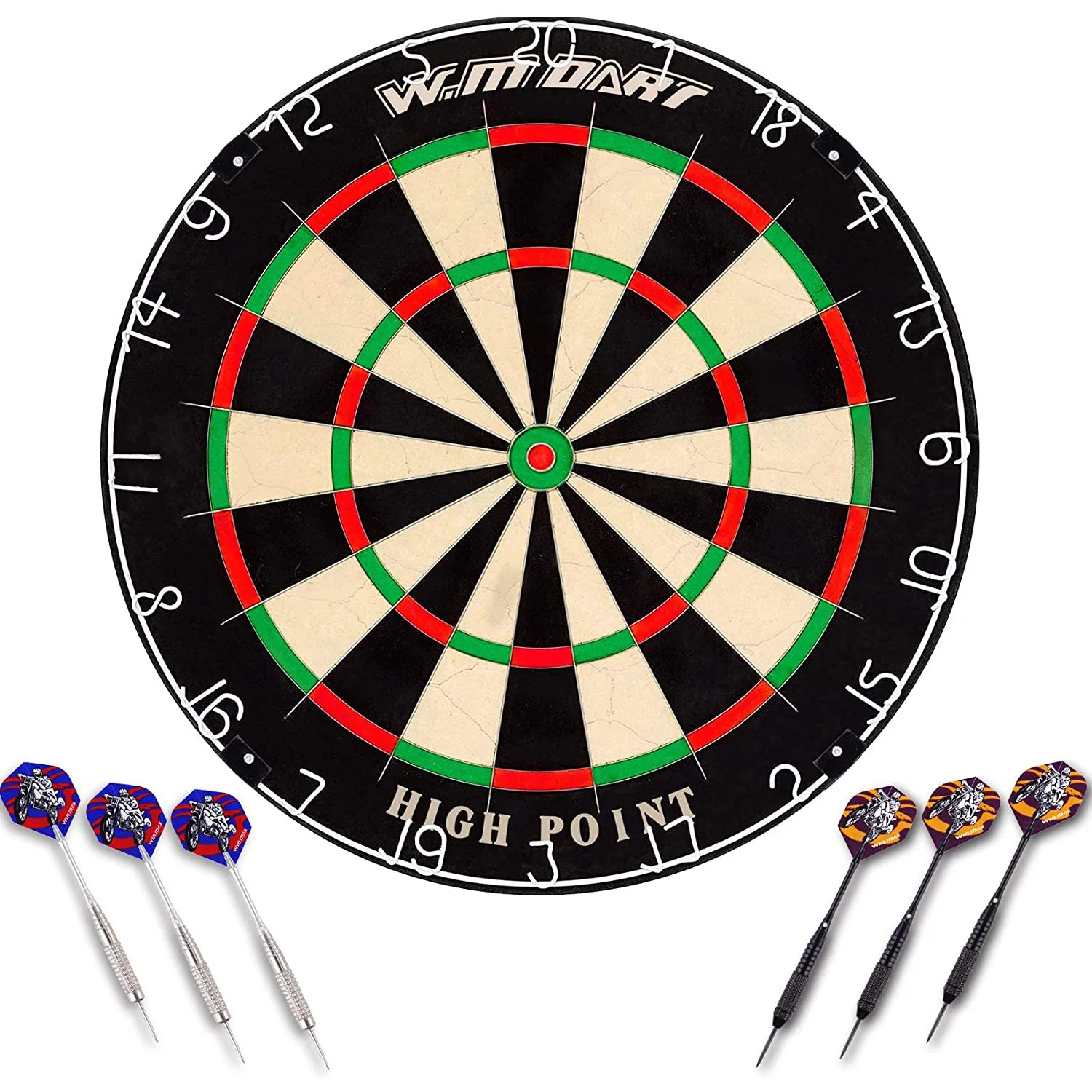 WIN.MAX 18 inch sword and hemp net design, nail free bullseye dart set with 6 darts