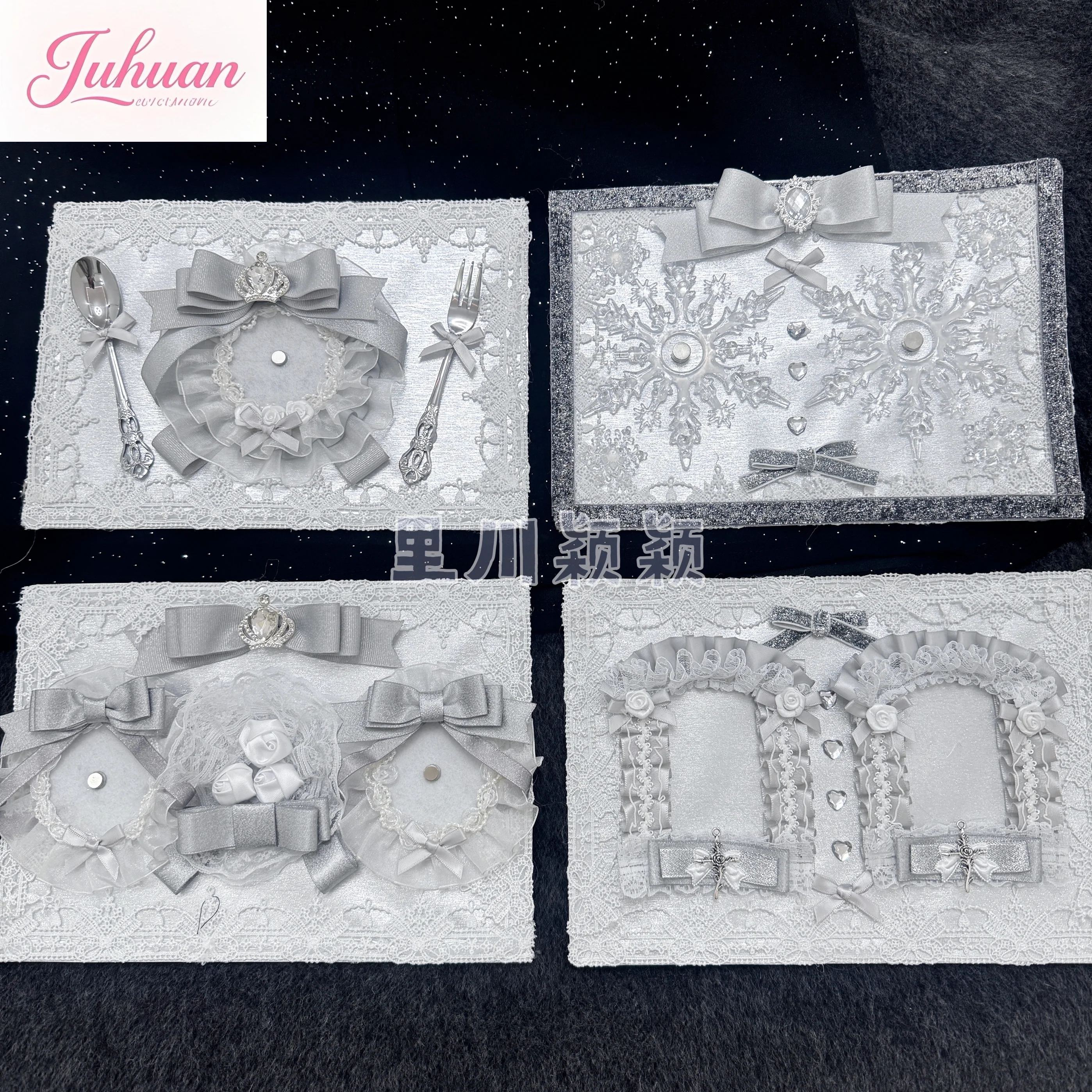 Ltabag Satin Silver Pain Plate Collection Finished Pain Plate Advanced Ballet Style Ribbon Pain Daily Tie Plate Shiny Delicate