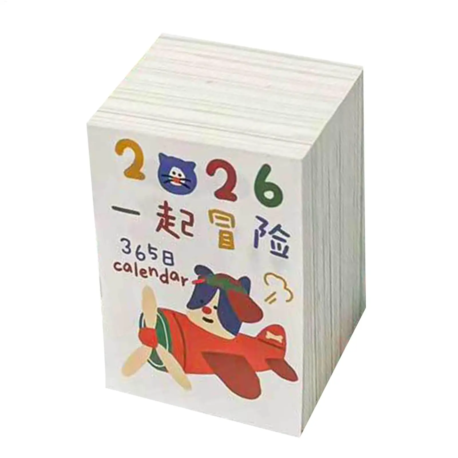 

Календарь-планировщик с мультяшными иллюстрациями на 2026 год, 365 дней, отрывной настольный календарь для дома, офиса, общежития, квартиры, дома