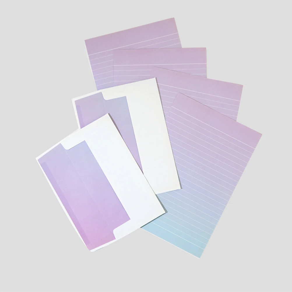 

4 Sets Gradient Color Envelope Letter Paper Office Stationery Wedding Envelopes for Empty Note Cards Specialty Pot Fancy