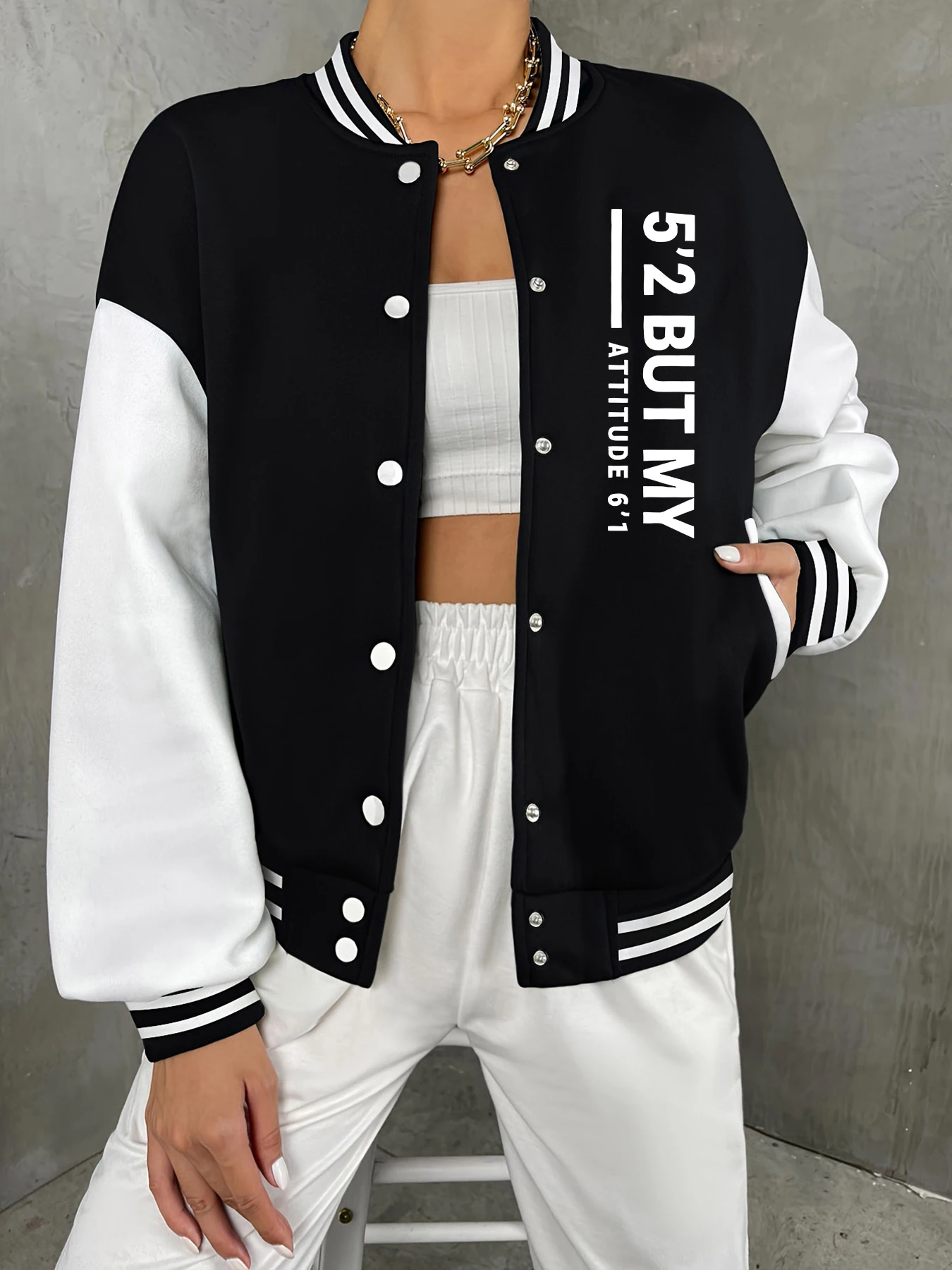 유머러스한 키-자세 타이포그래피 프린트 여성용 야구 재킷 힙합 스트리트웨어 캐주얼 패션 코트 플리스 루즈 S-XXL 탑스