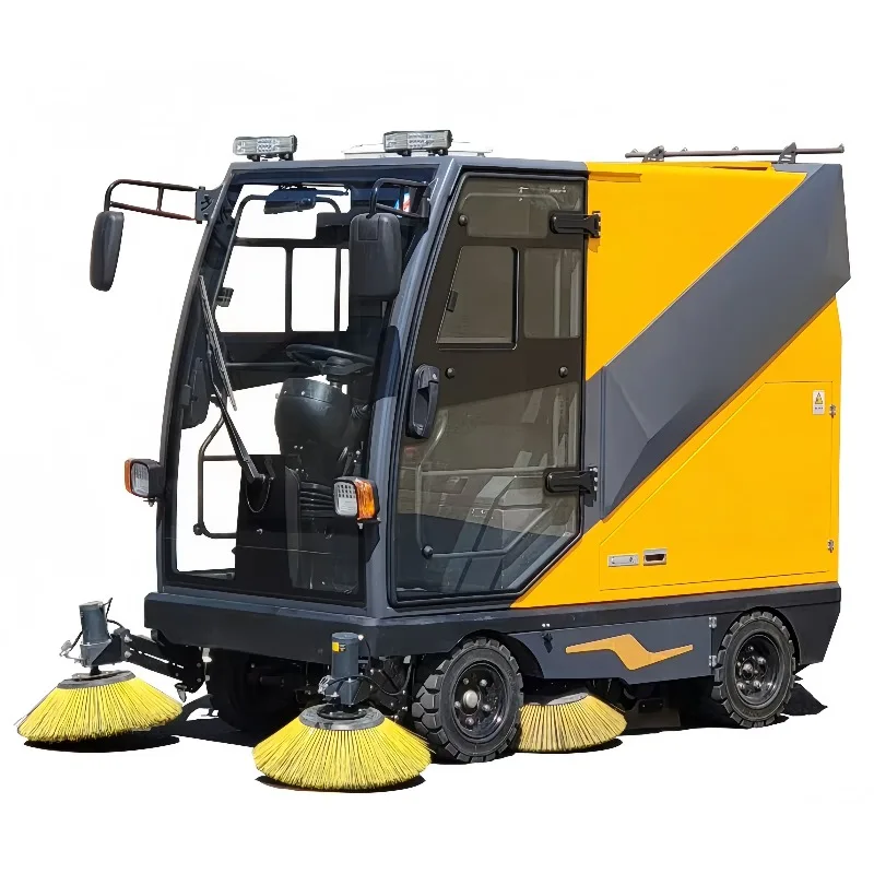 Battery Powered Driving Floor Sweeper Ride on Type Industrial Cleaning Sweeping Machine Wide Working Range Outdoor Cleaner