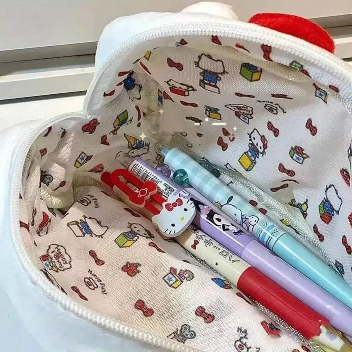جديد مرحبا كيتي أفخم حقيبة التخزين سانريو حقيبة مستحضرات تجميل مقلمة الكرتون طالب حقيبة أدوات مكتبية فتاة حقيبة مستحضرات تجميل هدية عيد ميلاد