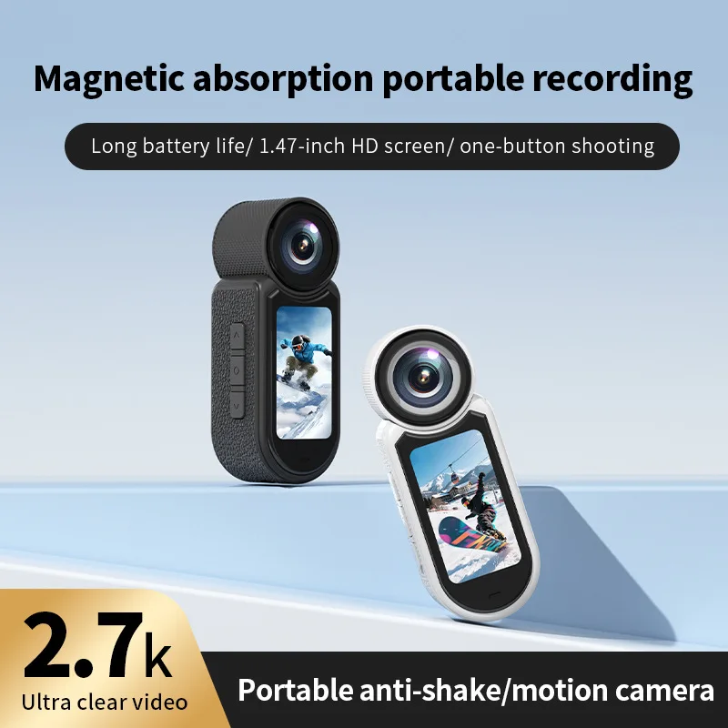 2.7K HD Neck‑Hang Thumb Action Camera, Dash Recorder for Outdoor Cycling and Electric Motorcycle Riding