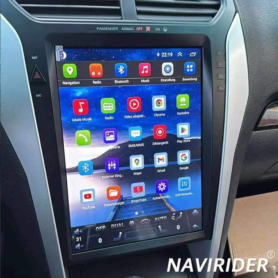 12.1inch Android 14 IPS screen Style Screen For Ford Explorer 2011-2019 CarPlay Wireless Carplay  Auto Head Uint Radio Player
