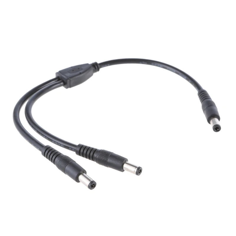 DC5.5x2.1MM Power Splitter Cable DC5525 Y Splitter Power Cable For LED, CCTV 18AWG Durability Power Cord 30cm/11.81in