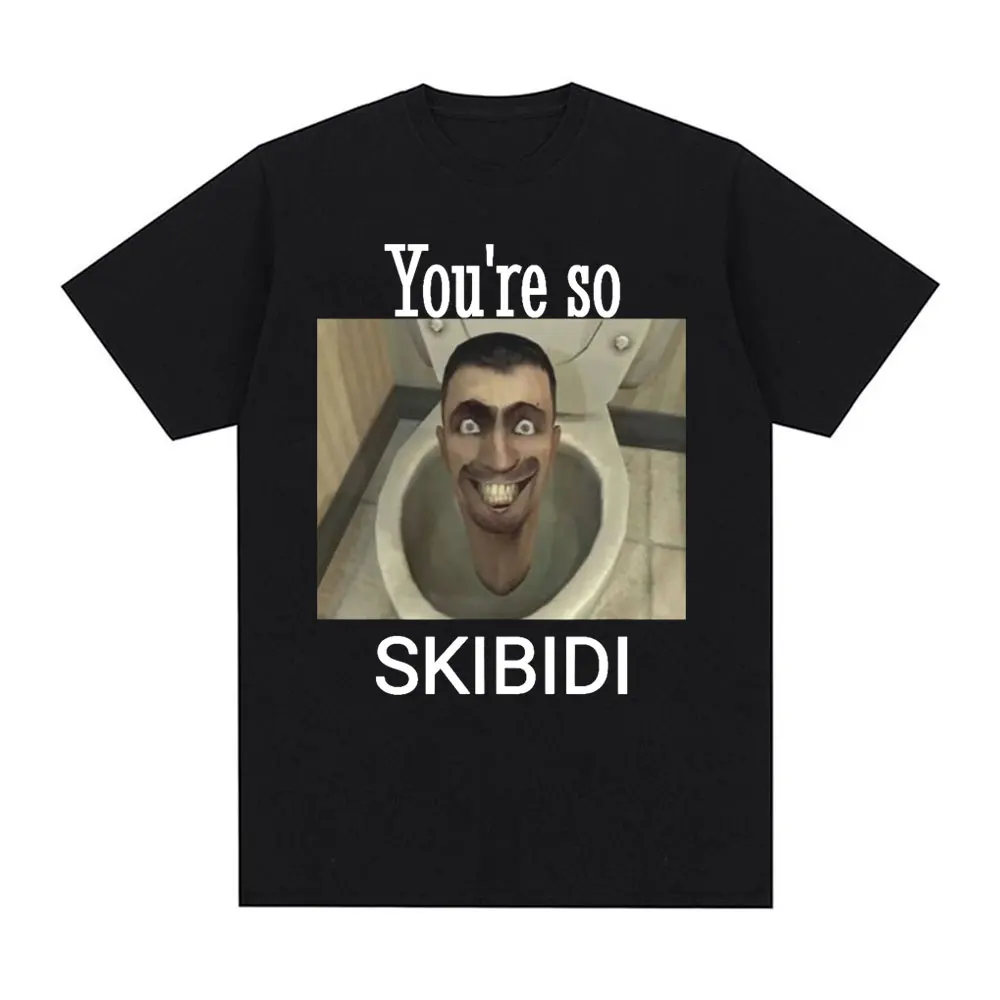 Skibidi Toilet Sigma Ohio Gyatt Funny Meme T Shirt Men's Women Fashion Hip Hop Graphic Tee Shirt Casual Cotton Oversized T-shirt image 5