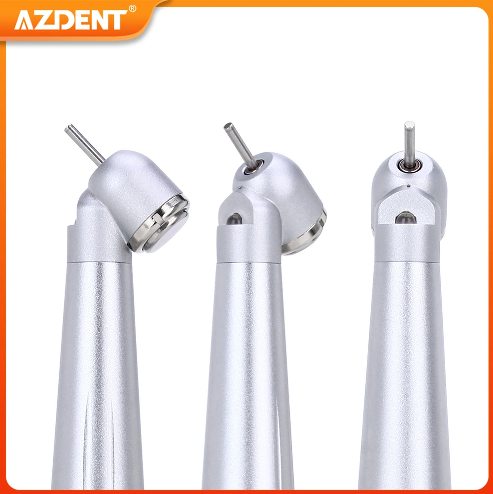 Dental 45 Degree LED High Speed Handpiece AZDENT E-generator Integrated Standard Head Push Button 2/4 Holes Single Water Spray