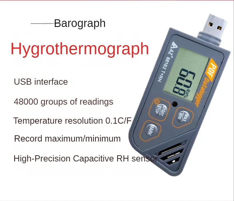 

AZ88162 Регистратор температуры и влажности USB складской регистратор температуры с холодной цепочкой, сертификация GMP/GSP