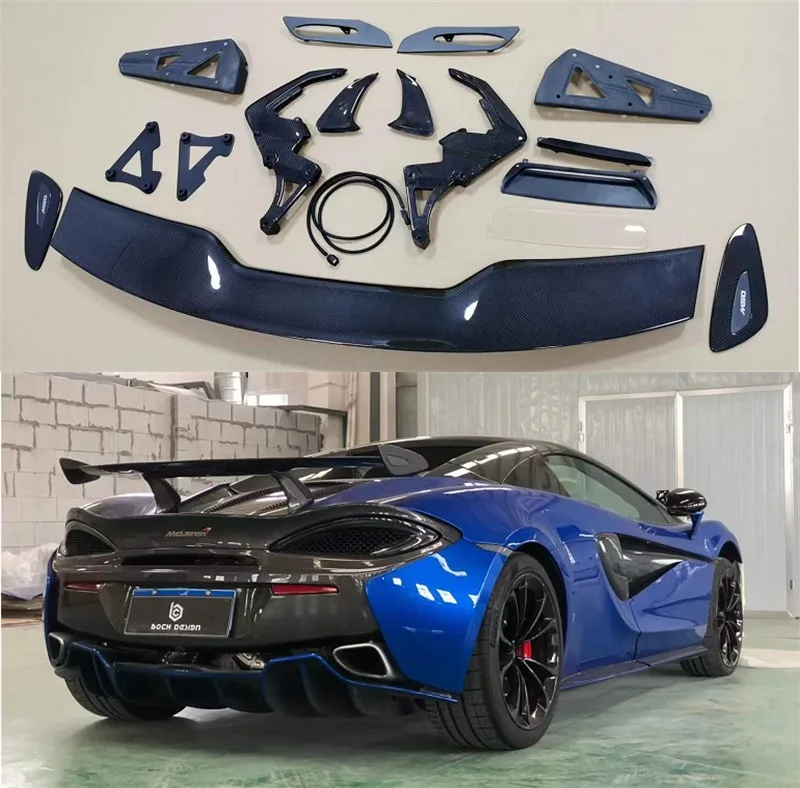 

For McLaren 540 570s 570 GT 2016-2022 MSO Style High Quality Real Dry Carbon Fiber Car Rear Wing Trunk Lip Spoiler