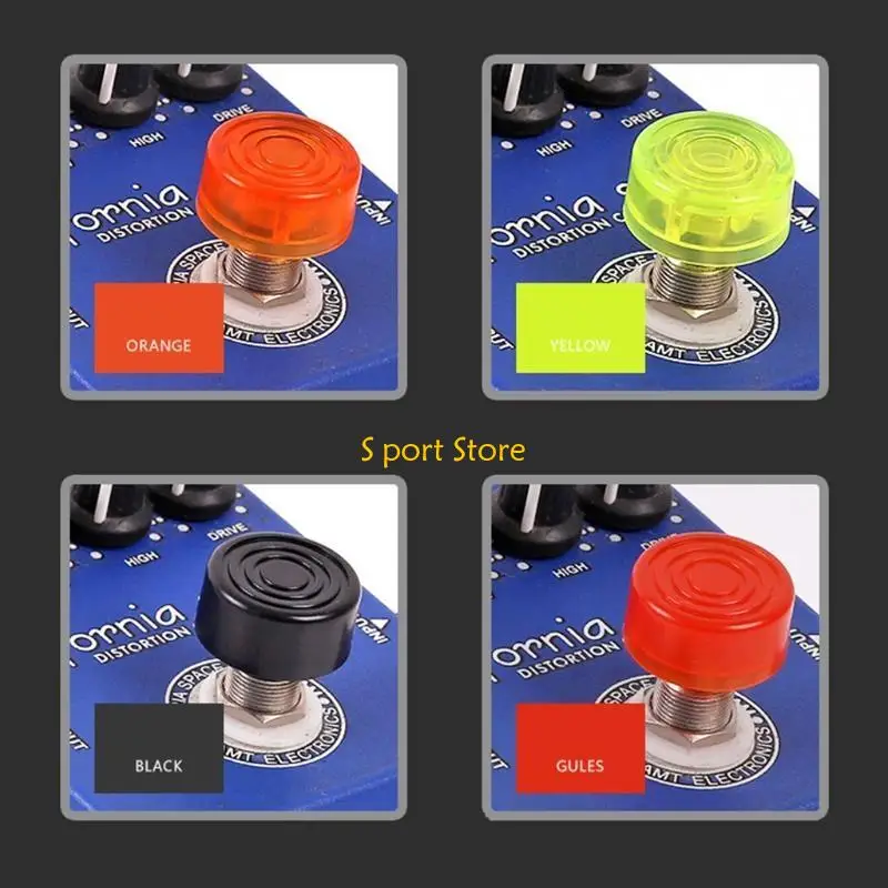 

U2JB 10Pcs Effects Pedal Footswitch Cover Colorful Plastic Sleeve for Guitar Pedal