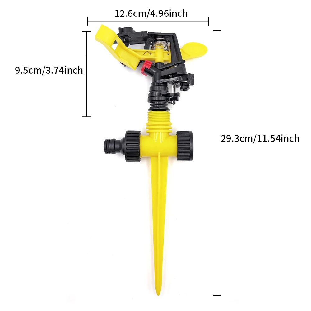 

Adjustable Spiked Rocker Impact Sprinkler Garden Agriculture Watering Nozzle Lawn Irrigation Watering 360 Degrees Rotary Jet