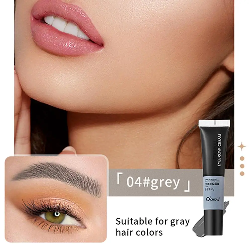 Gel à sourcils semi-permanent naturel, 4 couleurs, résistant à la sueur, imperméable, crème à sourcils, séchage rapide, teinte de tatouage
