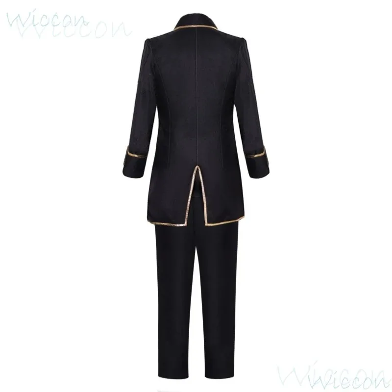 CyAnime Shinsengumi Gintama Cosplay Black Suit Cosplay Costume Hijikata Toushirou Kondou Isao uniform Set Party Outfit for Men