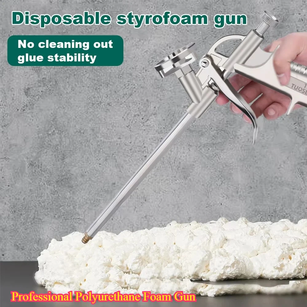 Professional Polyurethane Foam Gun - All-Metal Construction for Precise Sealant Application & DIY Projects