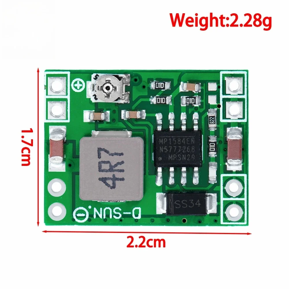 10PCS MP1584 DC-DC Step Down Power Supply Module MP1584EN 3A Adjustable Buck Converter for Arduino Replace LM2596 24V 12V 5V 3V