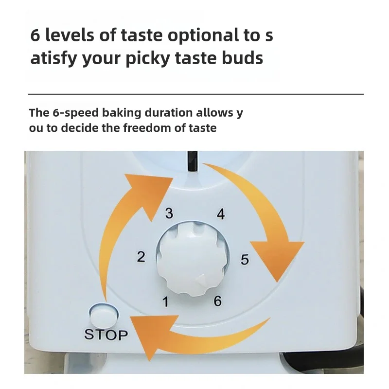 Мини-бытовая электрическая хлебопечка и тостер для сэндвичей с регулируемой температурой для тостов на завтрак