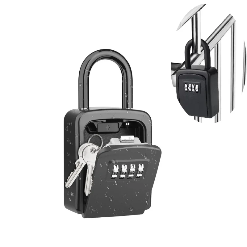 

1/2 шт., 4-значный комбинированный сейф для ключей, уличный противоугонный ящик для хранения, агент по недвижимости, аренда отпуска, сейф для ключей из цинкового сплава