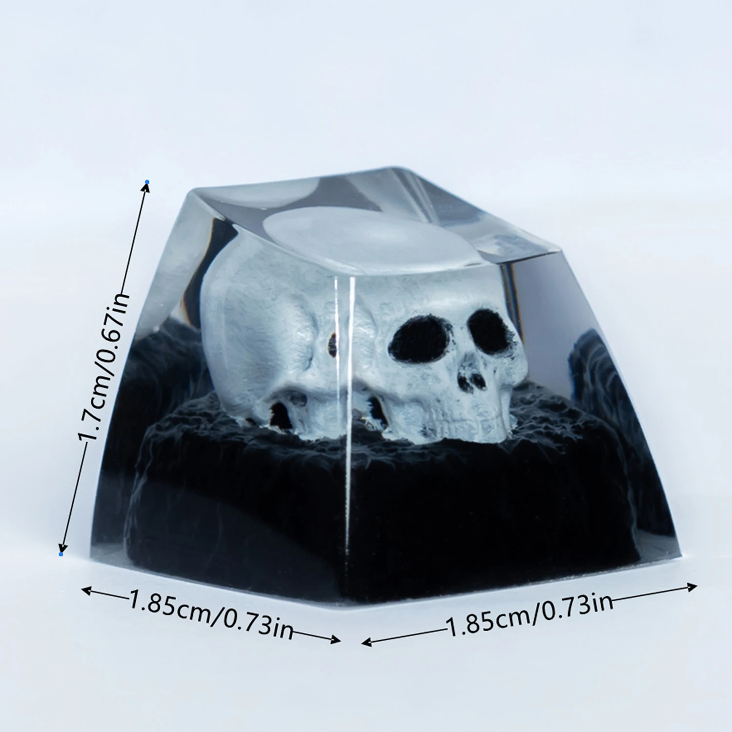 STJORNEX Artisan Keycaps Monochrome Skull Resin Custom ESC Keycap 1U SA R1 Handmade for MX Switch Mechanical Keyboards Keycap