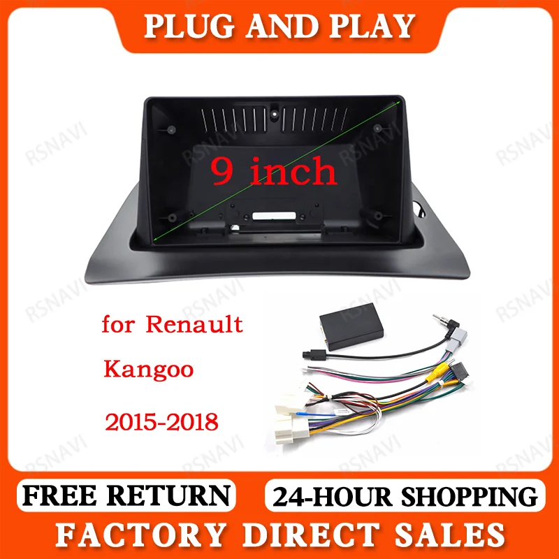 RSNAVI For Renault kangoo 2015 - 2018 Cable Wires Board Control CANBUS Work Stereo Panel Dash Installation No DVD Frame 2 Din