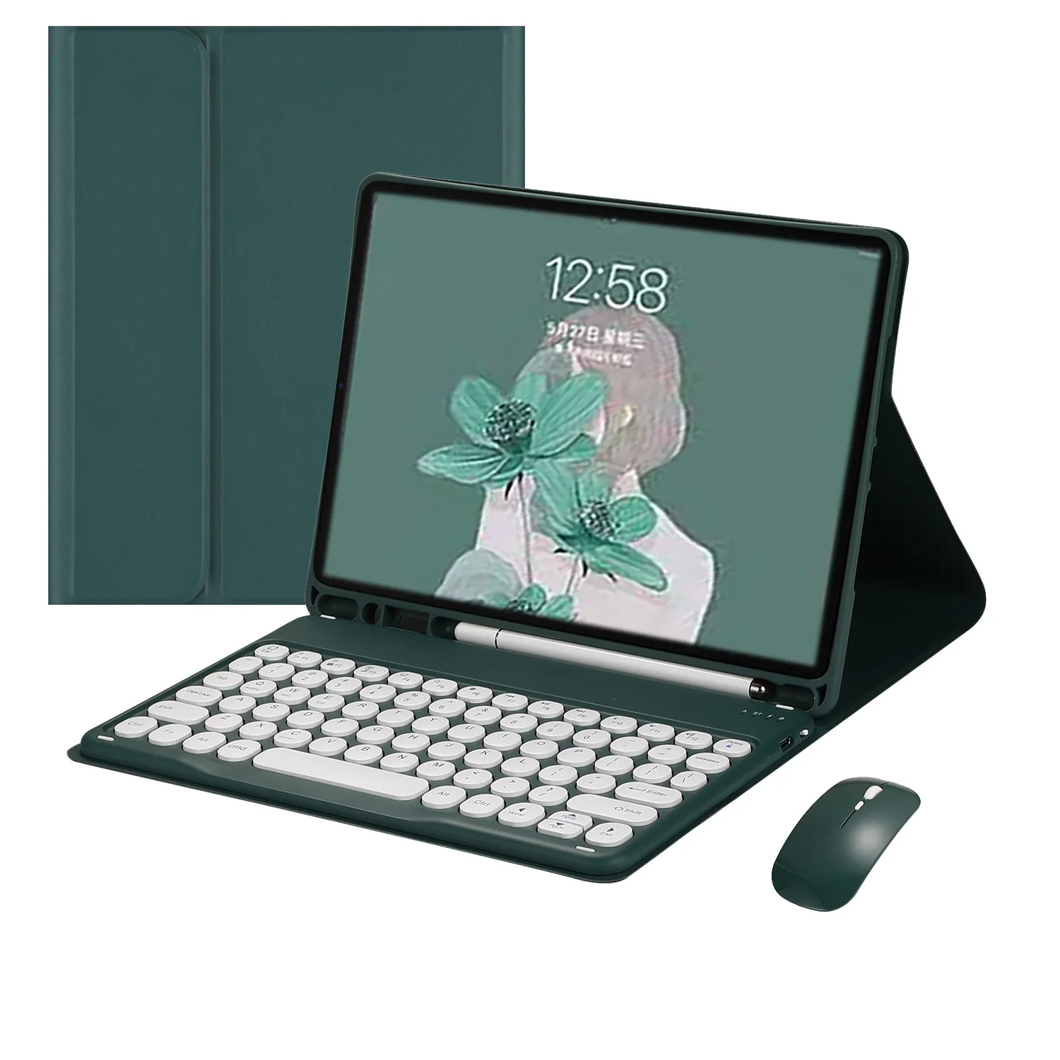 For iPad Air 5 2022 Wireless Magic Keyboard Mouse Case for iPad