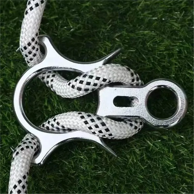 Stainless Steel Aerial Work Safety Descender Figure 8 Ring Abseiling Rock Climbing Ox Horn Descending Device