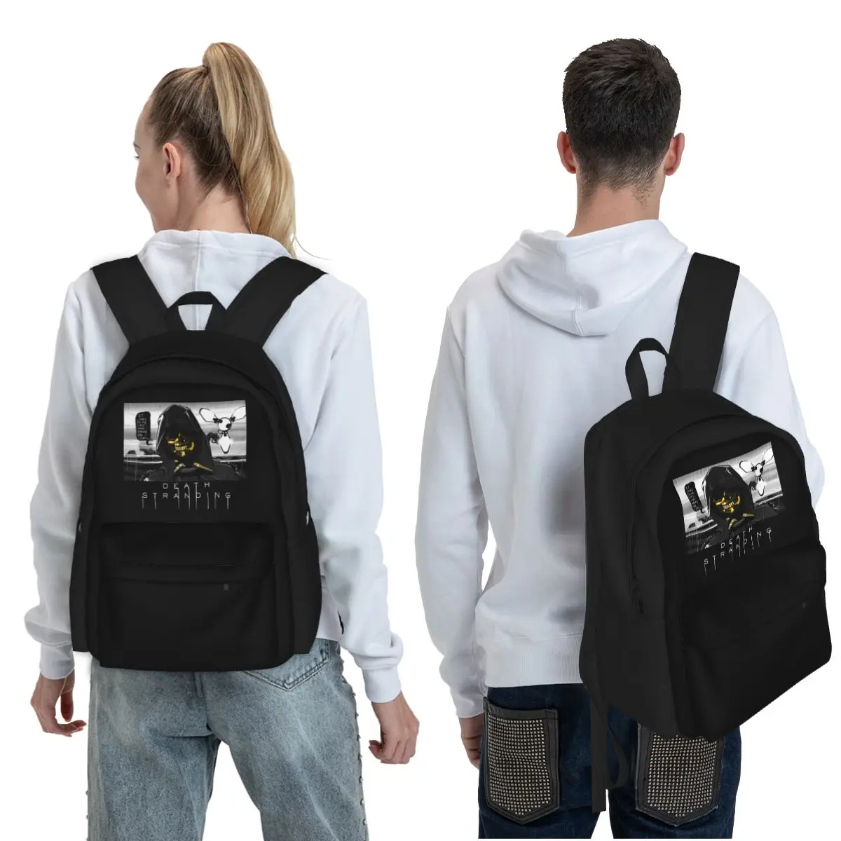 It Looks To Me Like Death Art Stranding Game Student Backpack School Bag Hiking Travel Daypack Fashion Bookbag Shoulder Bags