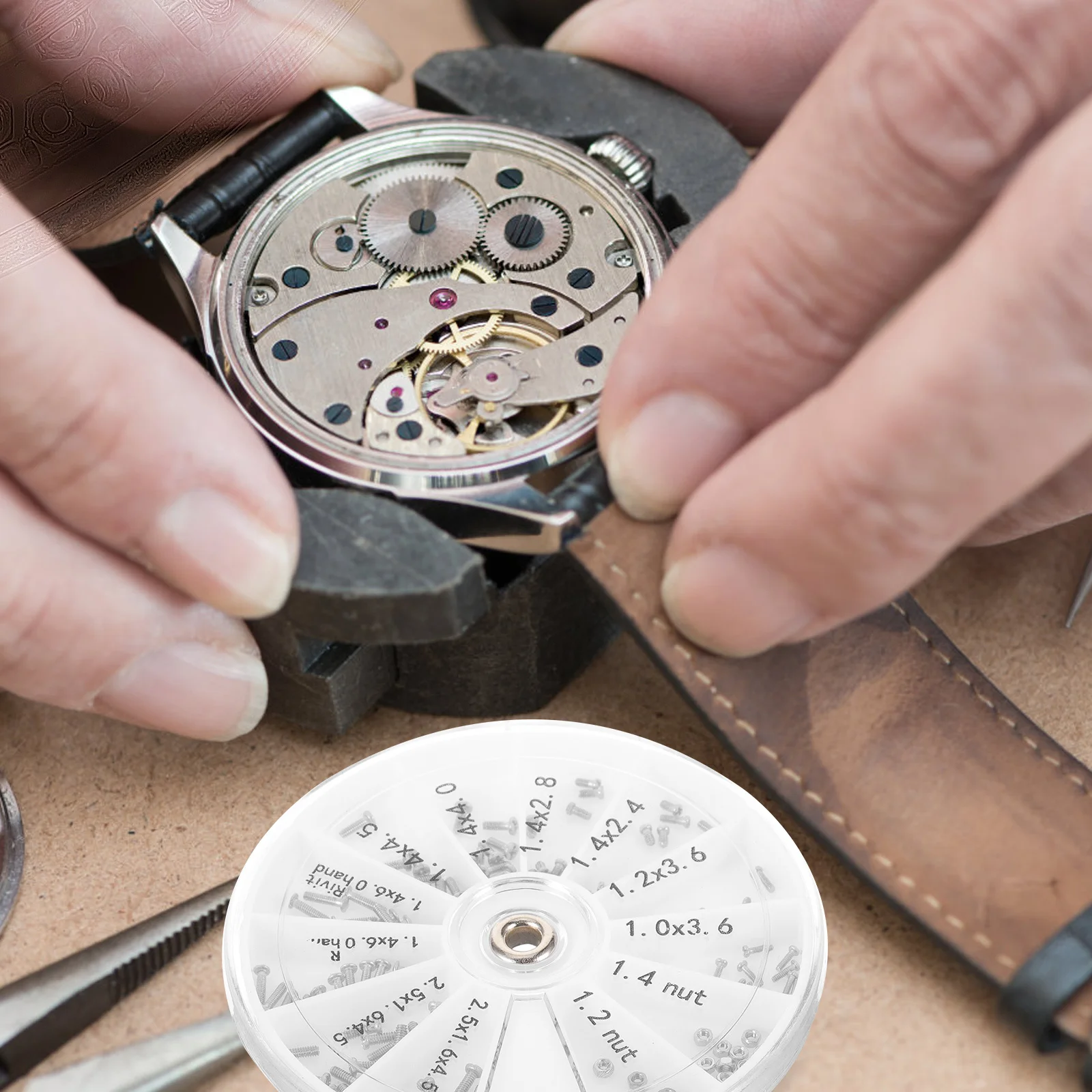 

1Set Eyeglass Repair Kit Stainless Steel Screws Screwdriver Tweezer for Glasses Sunglasses Watches Tiny Screws Storage Box