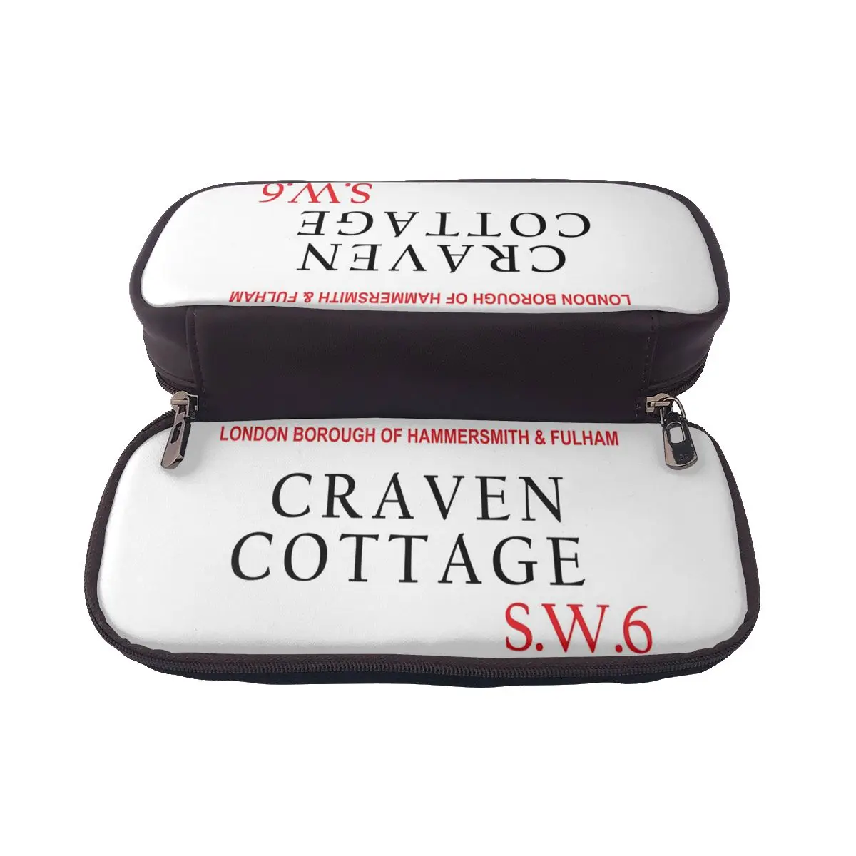 Craven Cottage Fulham Sw6 - Estuche ligero de cuero con capucha para niños, caja para bolígrafos, bolsa para lápices, suministros de papelería, bolsa para guardar bolígrafos