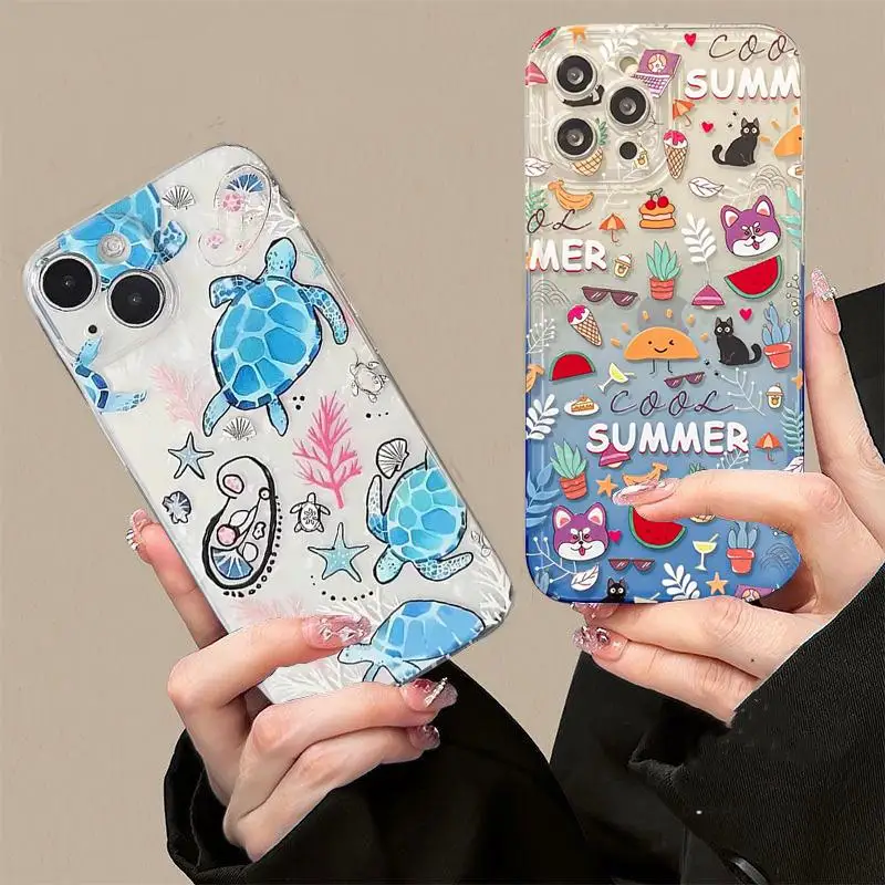 Sea Blue Ocean Turtle Animal Case For Infinix NOTE 30 40 PRO VIP TECNO SMART 10 8 7 6 Plus CAMON 30 20 4G 5G cover Summer image 2