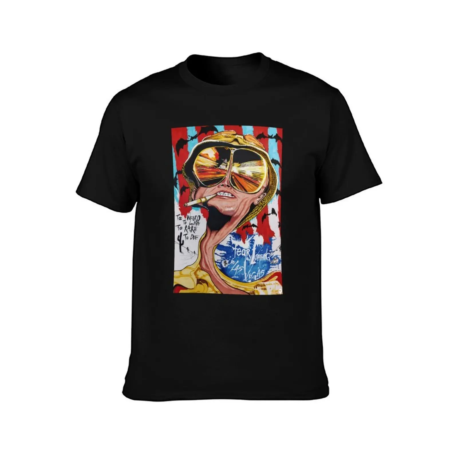 Fear and Loathing in Las Vegas T-Shirt, Summer Casual Cotton Tee, Oversized Streetwear Tops, Vintage Graphic Print, 100% Cotton