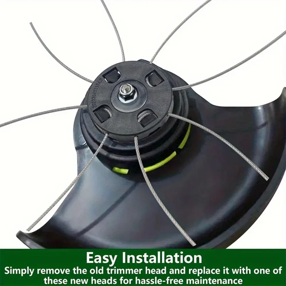 Universal Steel Wire String Trimmer Head, Indestructible Grass Cutter Replacement For Lawn Mower, Weed Brush   JJ2454AL