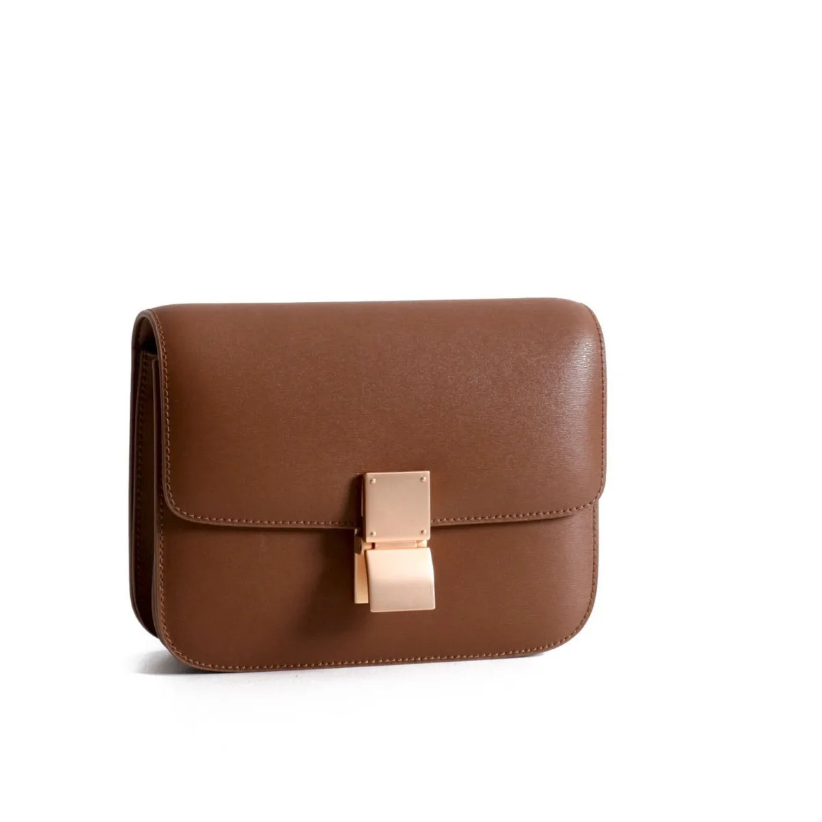 

Frosted Matte Gold Rose Gold Curved Hand Rubbed Tofu Leather Women's Bag 2025 New Fashion Female Stewardess Bag