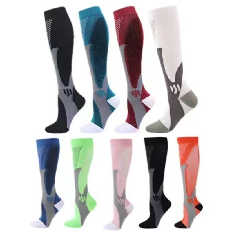 

Running Men Women Compression Socks For Football Anti Fatigue Pain Relief 20-30 Mmhg Black Compression Socks Fit For Sport Socks