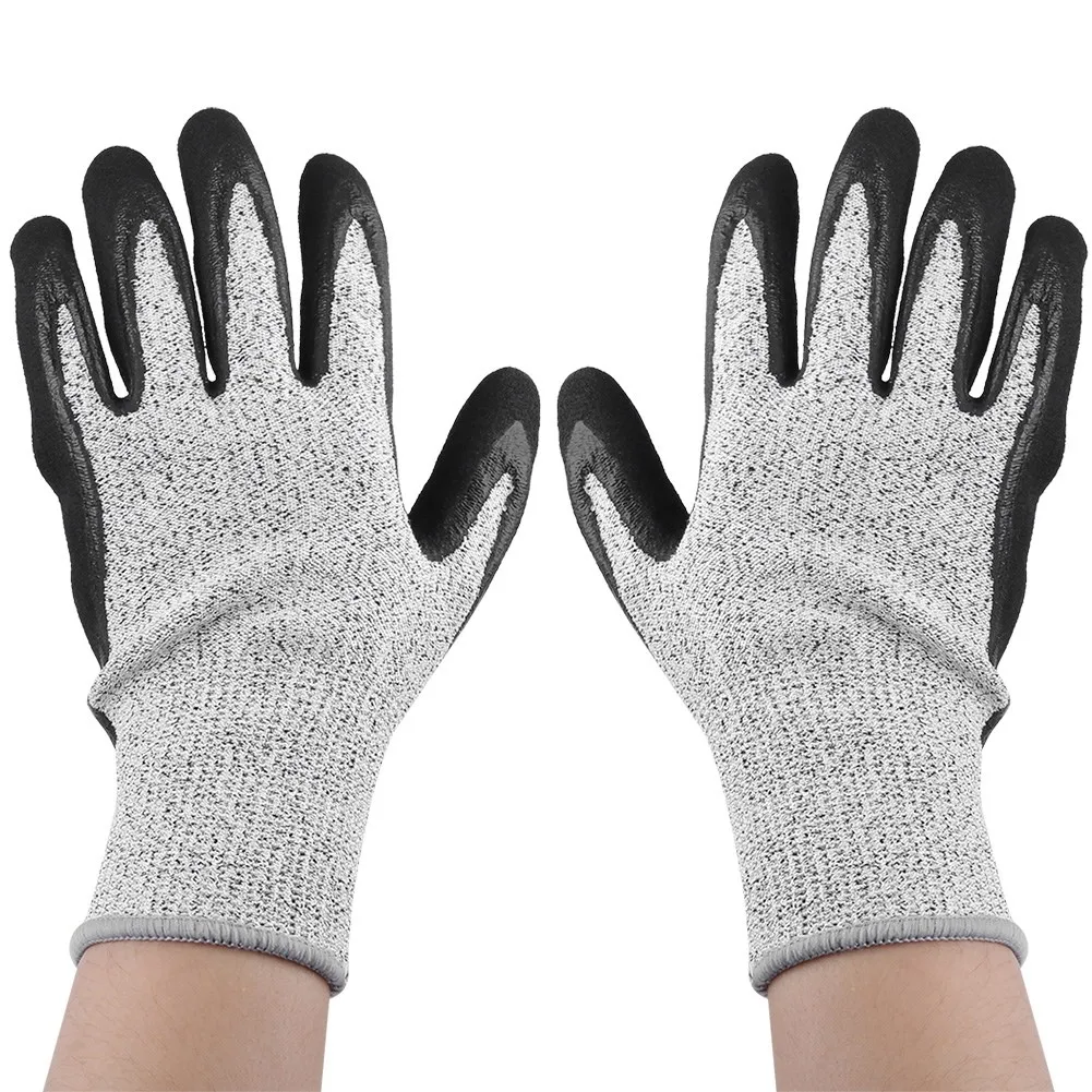 1 Pair Cut Resistant HPPE Gloves Wear Resistant Working Gloves Metal Manufacturing Supplies