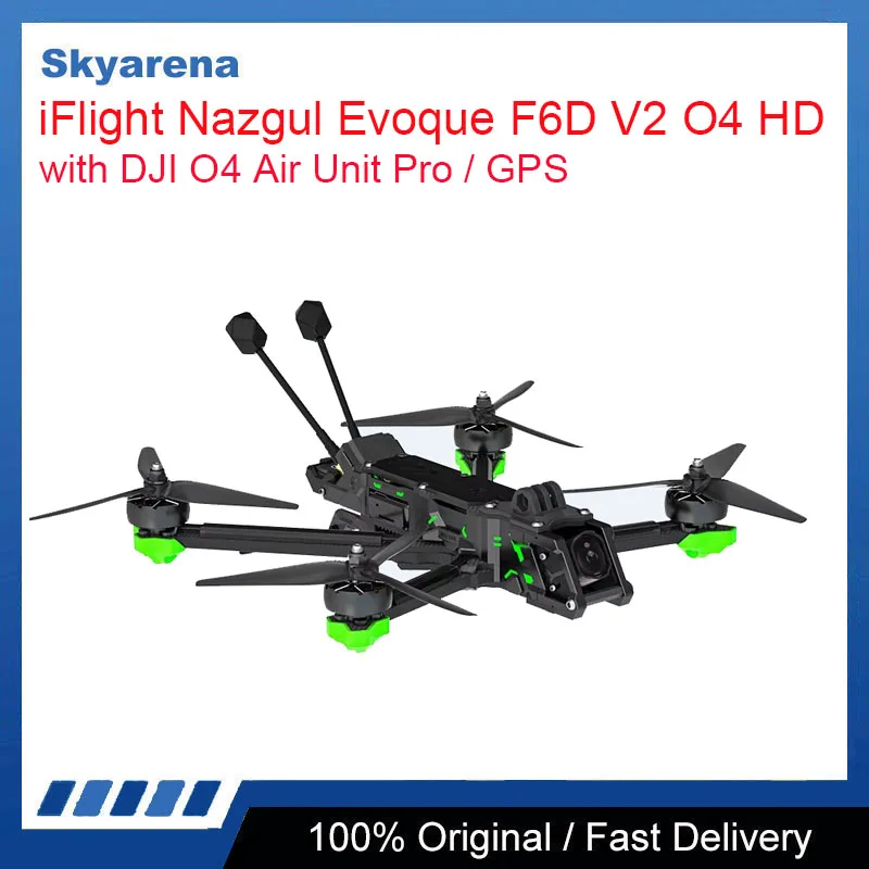 iFlight Nazgul Evoque F6 V2 O4 6S HD FPV Drone BNF F6D (DC Geometry) with O4 Air Unit Pro / GPS module for FPV