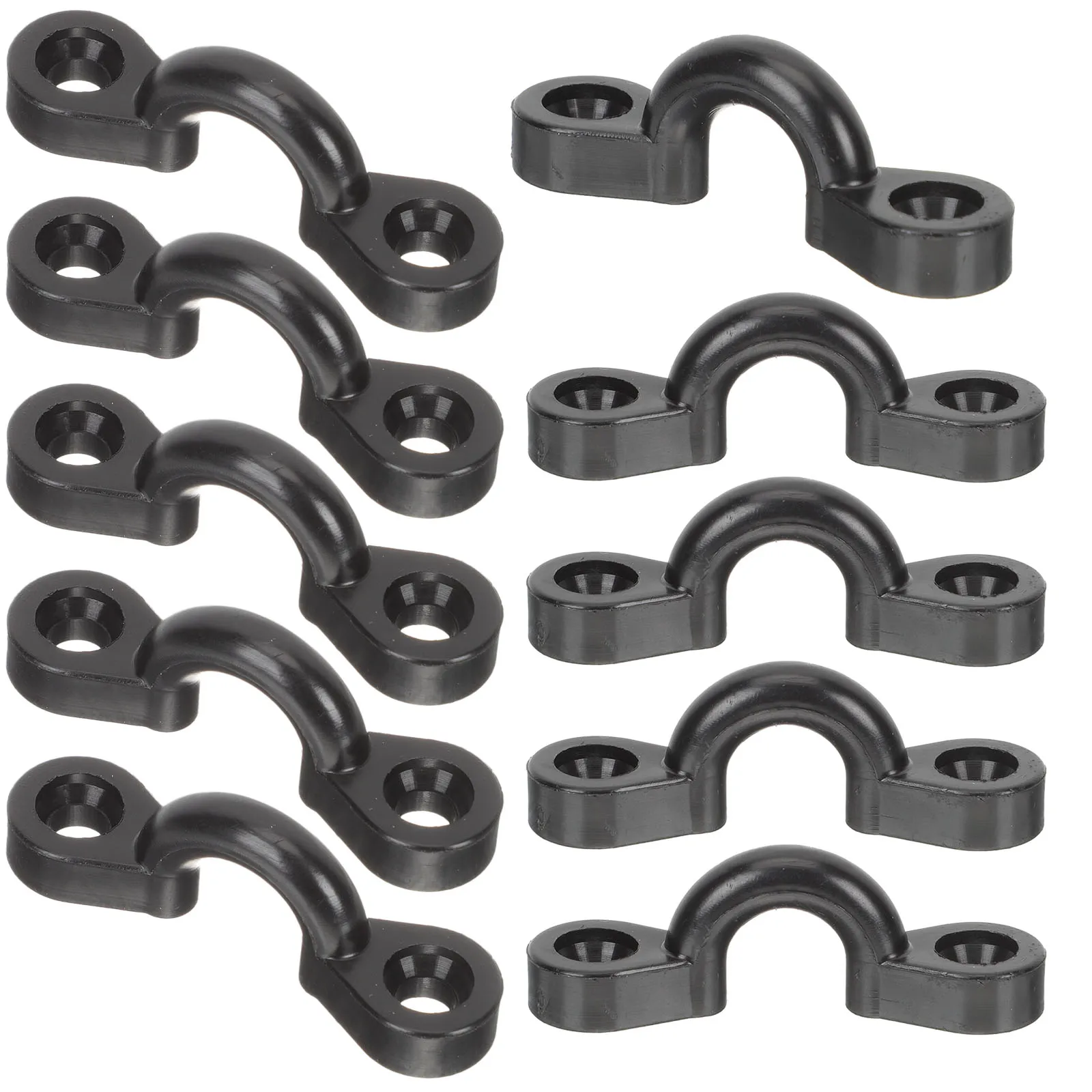 

10pcs Deck Ring Tight Nylon Padded Eye Straps Steel Screws Boat Kayak Canoe Tie Down Cleats Rigging Kit Outdoor Tent Bags