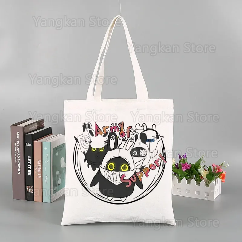 Anime Game Zenless Zone Zero ZZZ Tote Bag Shopping Travel Eco Reusable Shoulder Shopper Bags Bangboo Handbags Cloth Canvas