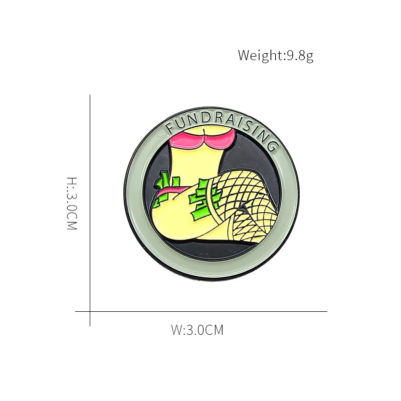 Brooch Enamel Pin FUNDRAISING Beautiful Bikini Woman Thigh Brooches sexy Badge For Woman Charm Jewelry Gift Sexy Woman Round