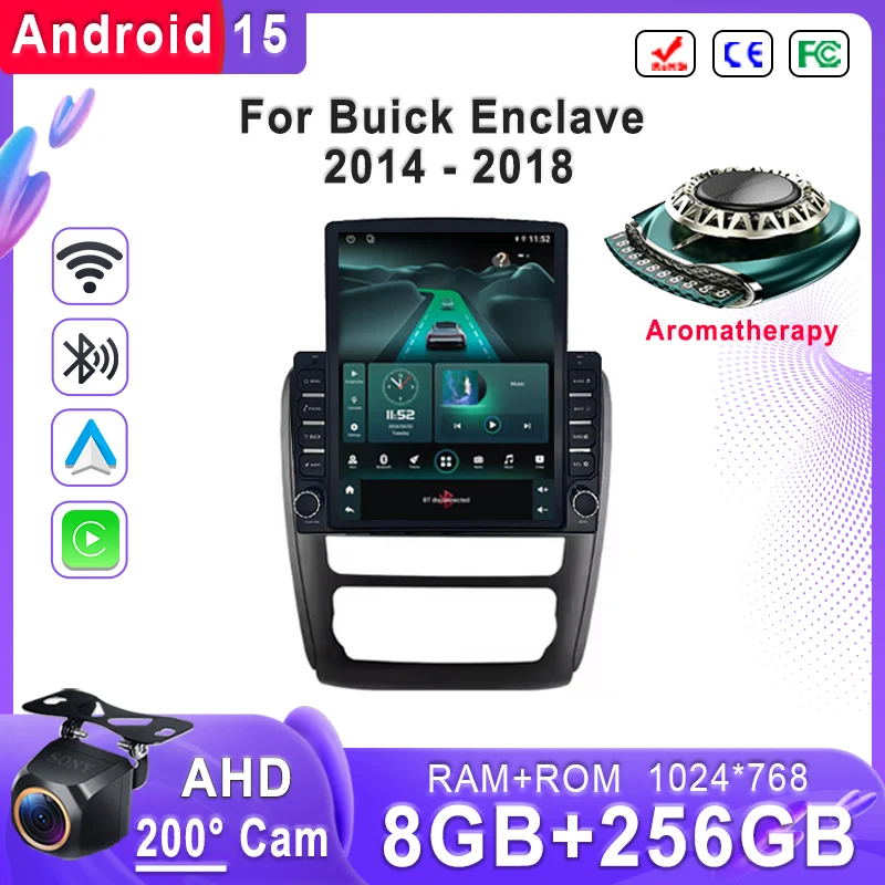 

Автомобиль Android 15 для Buick Enclave 2014-2018 GPS-навигация Высокопроизводительный процессор DVD-плеер Автомобильная стереосистема Головное устройство QLED Экран BT