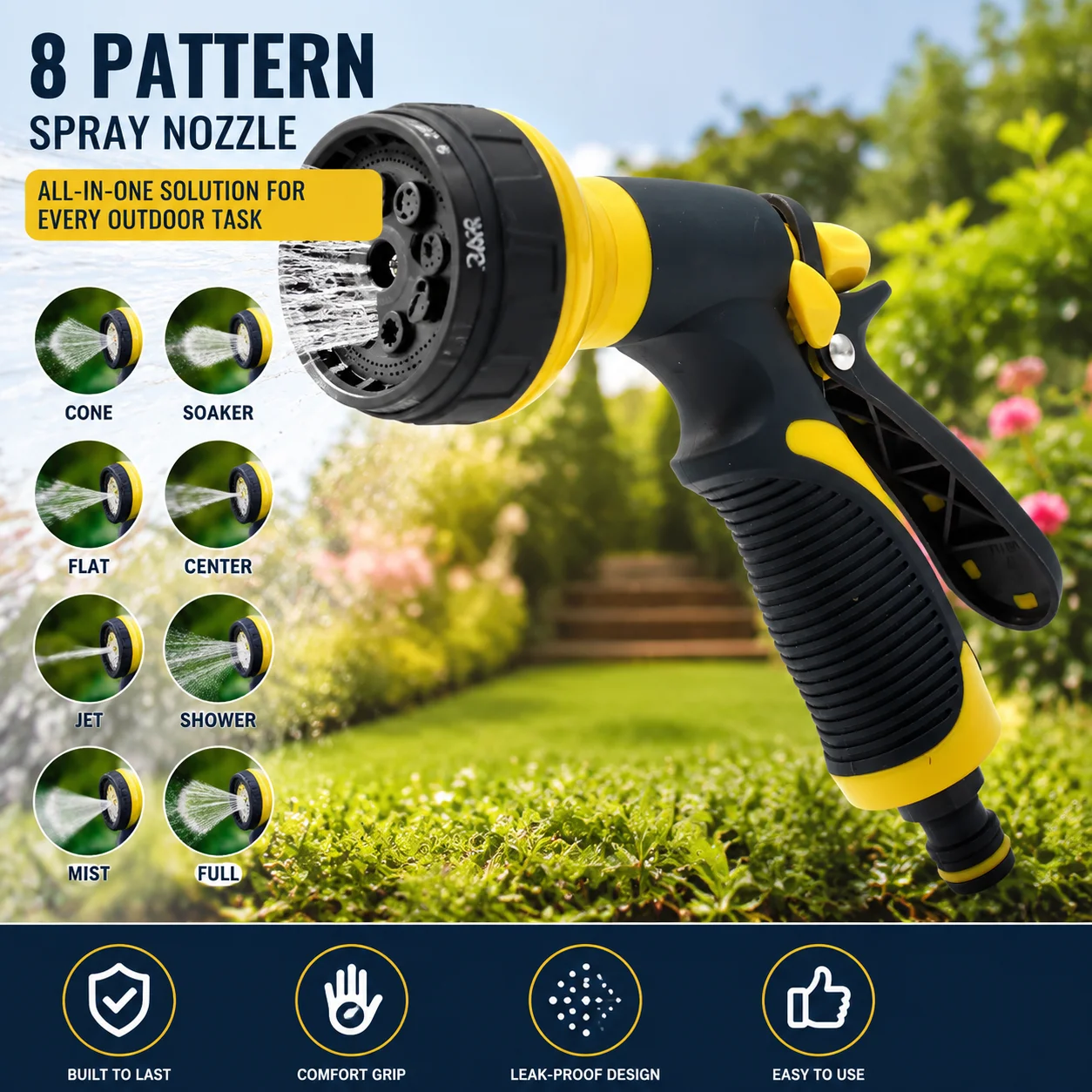 1/3PCS Multi-Function Garden Sprayer Gun Set - High-Pressure Irrigation, Lawn Watering, Sprinkler Nozzles