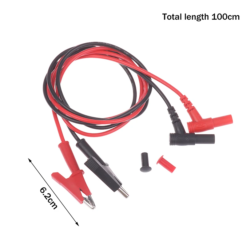 1PCS 20A 90CM Alligator Clip To Banana Plug Test Cable Lead Connector Dual Probe 4mm Crocodile Clip For Multimeter Measure Tool