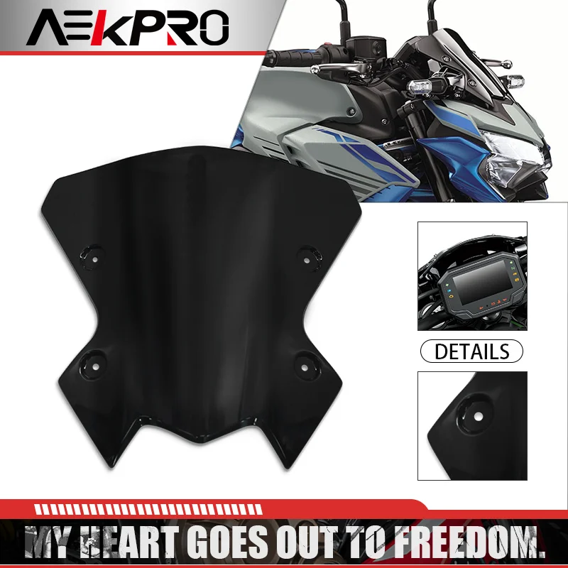 

NEW Motorcycle Front Screen Wind Deflector Viser Visor Windshield WindScreen Protector Parts For Z650 Z900 z650 z900 2020-2024