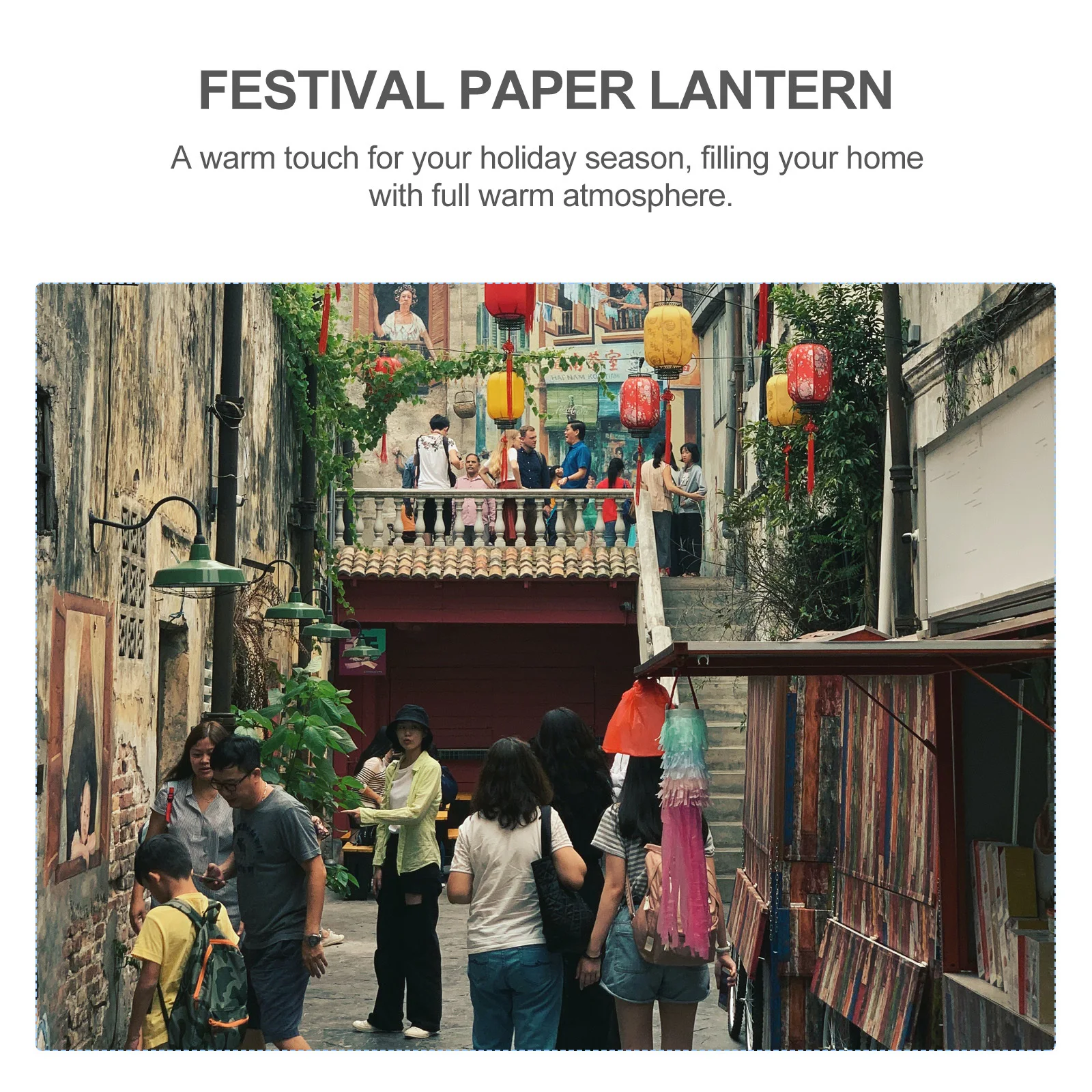 12Pcs Prosperity Chinese Lanterns Paper Hanging Ornaments Decorative Lanterns for Spring Festival Home Decoration