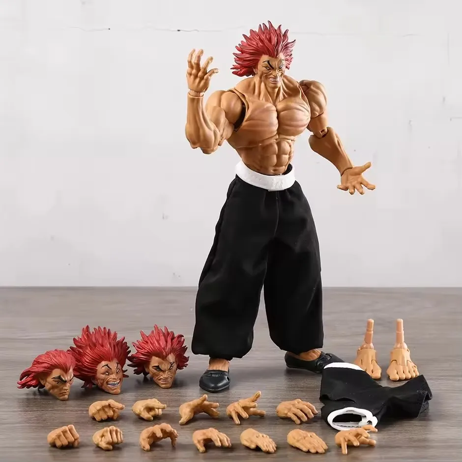 The Strongest Man on Earth Hanma Family Battle Damaged Action Figure Boxed Anime Collectible Model