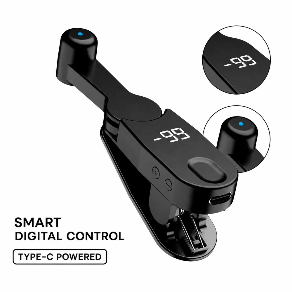Mini Auto Tapper for Touch Screen 180 Degree Rotating Clip Digital Counter Adjustable Speed USB-C Power for Phone Tablet