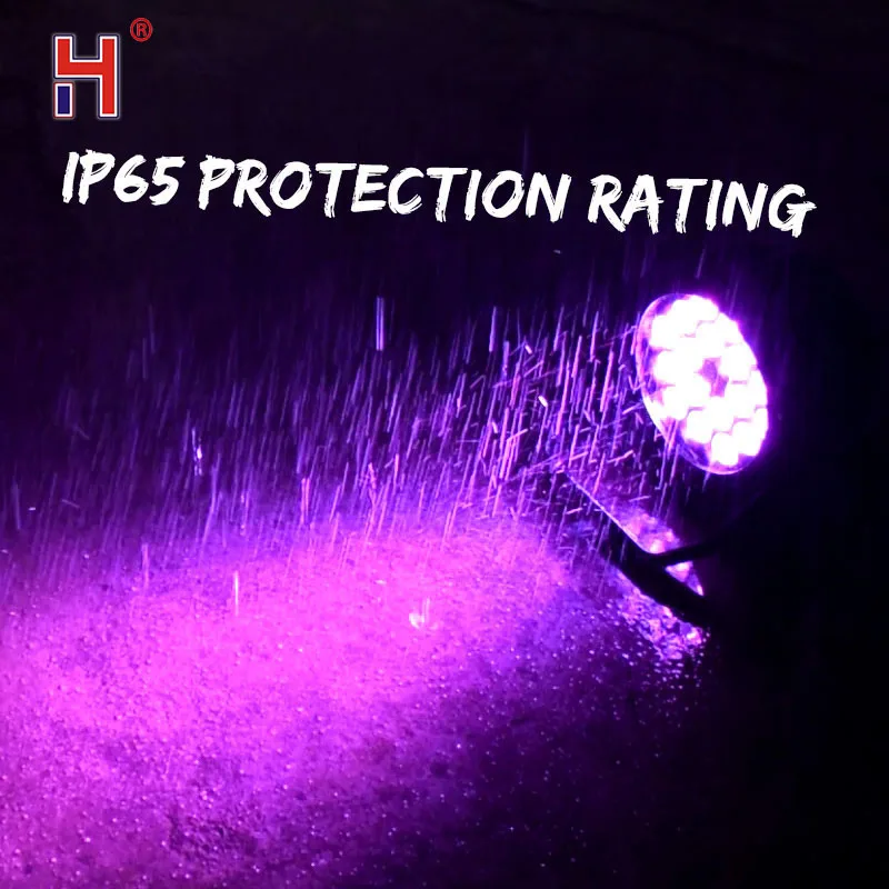 

HongYi LED IP65 Waterproof 18x18W Par Light DMX Controller RGBWA UV 6in1 Beam Wash Stage Effects For Outdoor Christmas Projector