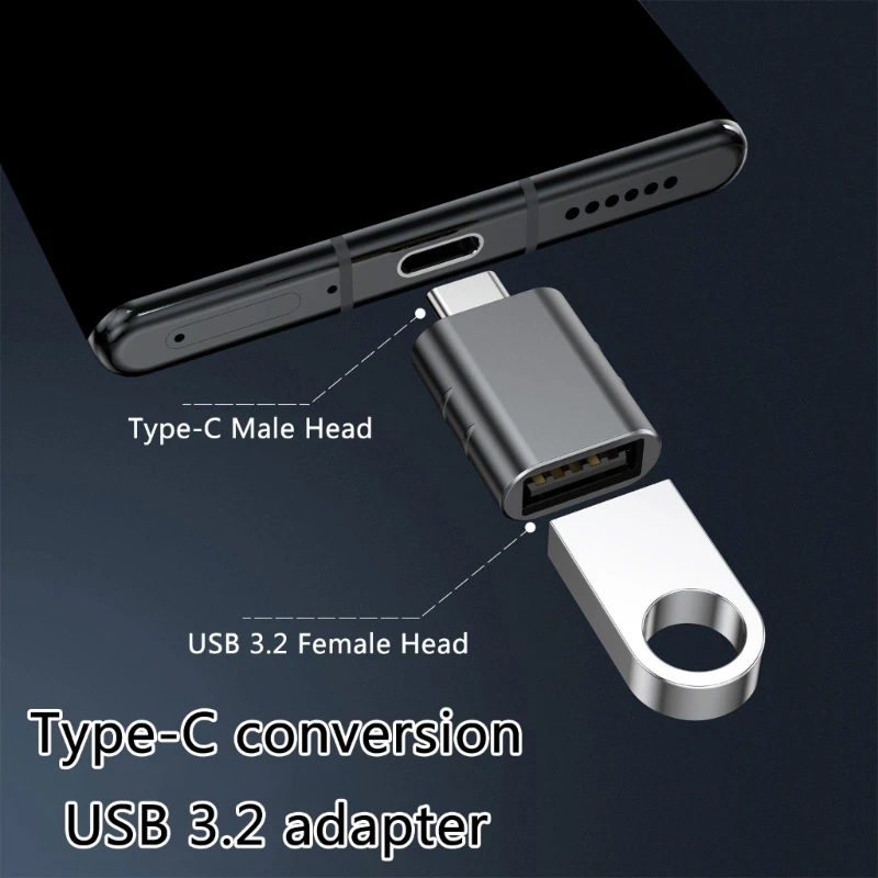 1Pair USB C To USB Adapter USB3.2 Female to Type C Male Adapter Support Up To 10Gbps Speed Charging For Various Devices K1KF