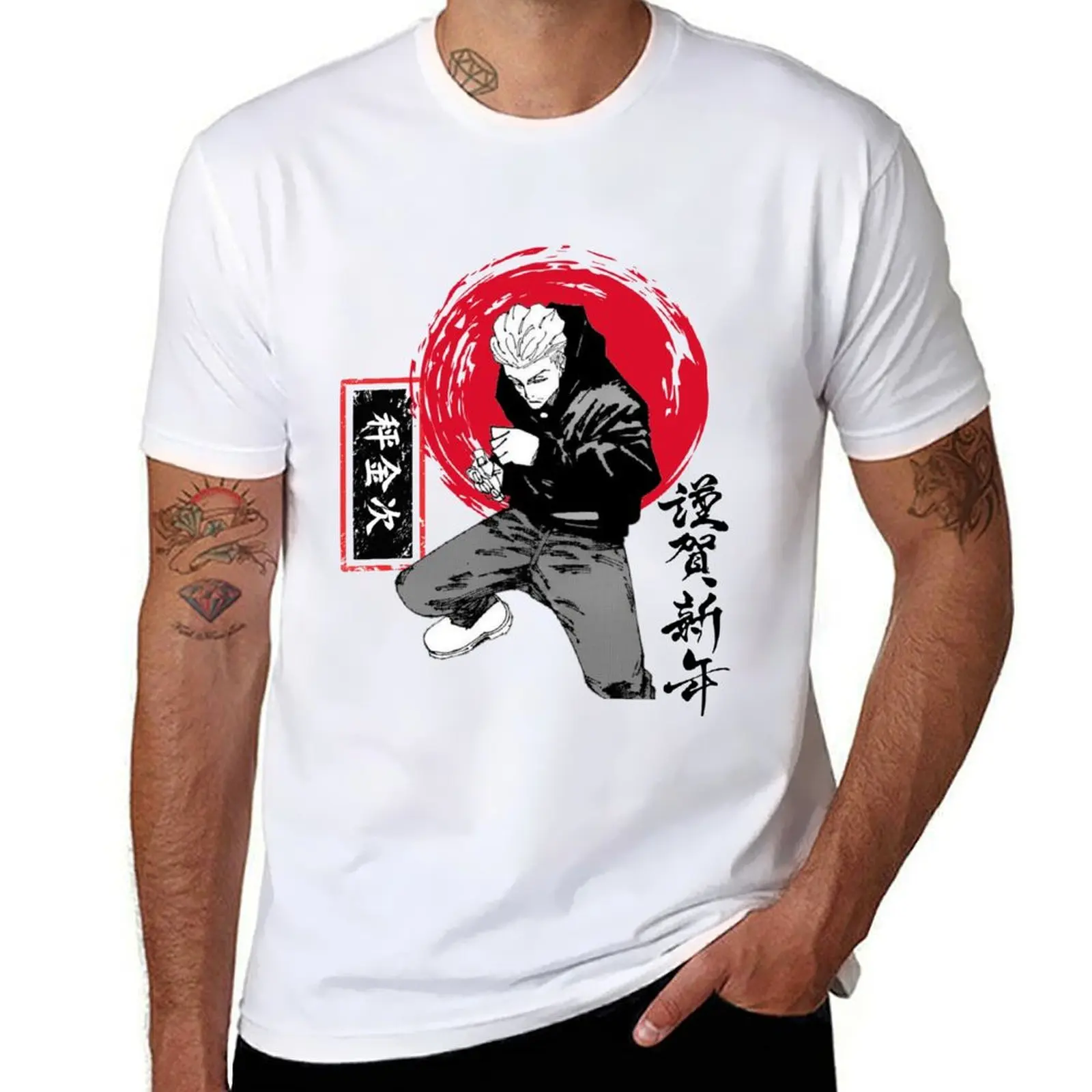 

hakari kinji T-Shirt printed t shirts for man cotton t shirts high quality T-Shirt