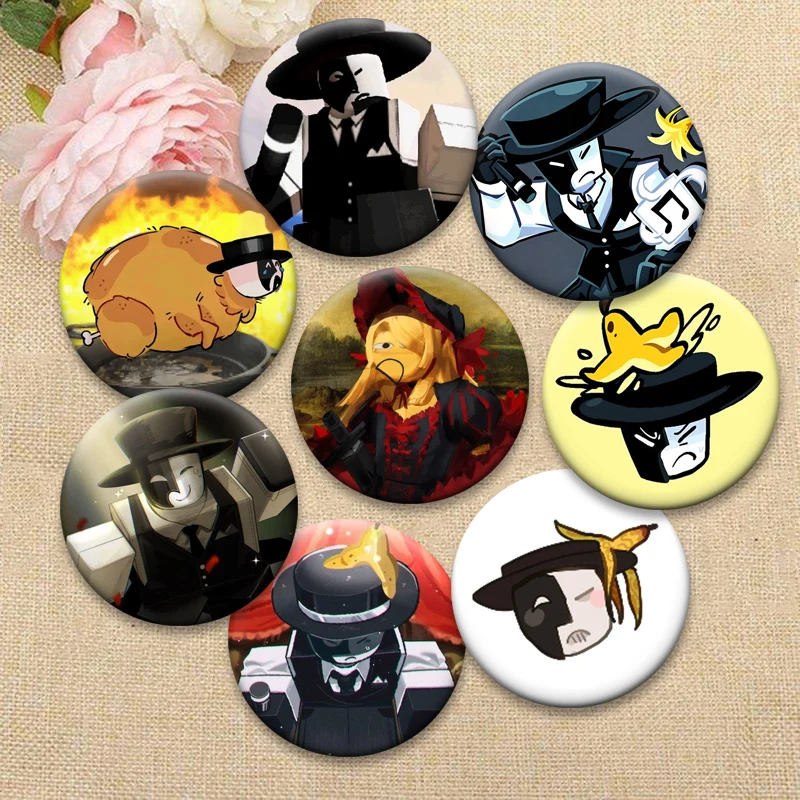 

Round Badge Killers Pursuer,Badware,Artful Exquisite Pins for Backpack Accessories Funny Cartoon Brooches Jewelry Gifts Decor